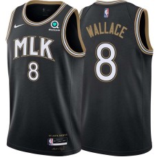 Atlanta Hawks #8 Tyrone Wallace Jersey -Black 2020-21 City