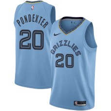 Memphis Grizzlies #20 Quincy Pondexter Jersey -Beale Street Light Blue