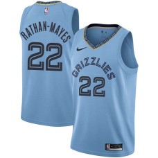 Memphis Grizzlies #22 Xavier Rathan-Mayes Jersey -Beale Street Light Blue