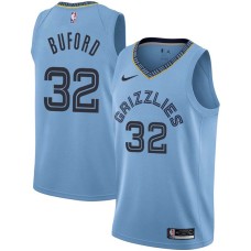 Memphis Grizzlies #32 Rodney Buford Jersey -Beale Street Light Blue