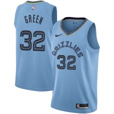 Memphis Grizzlies #32 Jeff Green Jersey -Beale Street Light Blue