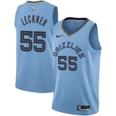 Memphis Grizzlies #55 Eric Leckner Jersey -Beale Street Light Blue