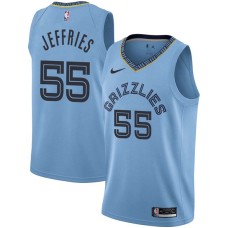 Memphis Grizzlies #55 DaQuan Jeffries Jersey -Beale Street Light Blue