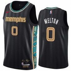 Memphis Grizzlies #0 De'Anthony Melton Jersey -Black 2020-2021 City