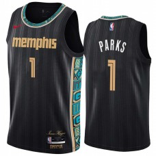 Memphis Grizzlies #1 Cherokee Parks Jersey -Black 2020-2021 City