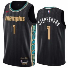 Memphis Grizzlies #1 Lance Stephenson Jersey -Black 2020-2021 City