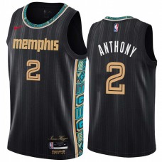 Memphis Grizzlies #2 Greg Anthony Jersey -Black 2020-2021 City