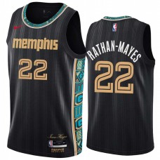 Memphis Grizzlies #22 Xavier Rathan-Mayes Jersey -Black 2020-2021 City