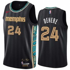 Memphis Grizzlies #24 Terry Dehere Jersey -Black 2020-2021 City