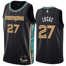 Memphis Grizzlies #27 Kalin Lucas Jersey -Black 2020-2021 City