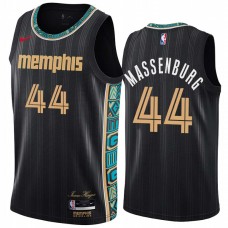 Memphis Grizzlies #44 Tony Massenburg Jersey -Black 2020-2021 City