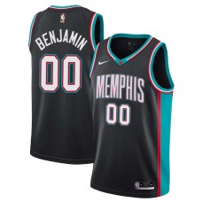 Memphis Grizzlies #00 Benoit Benjamin Jersey -Black Throwback