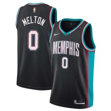 Memphis Grizzlies #0 De'Anthony Melton Jersey -Black Throwback