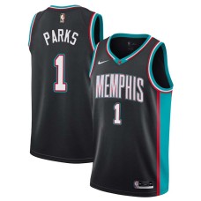 Memphis Grizzlies #1 Cherokee Parks Jersey -Black Throwback