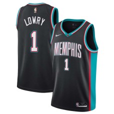 Memphis Grizzlies #1 Kyle Lowry Jersey -Black Throwback