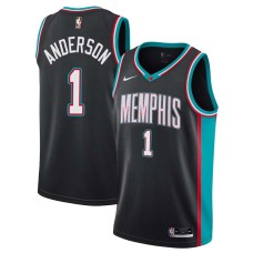 Memphis Grizzlies #1 Kyle Anderson Jersey -Black Throwback