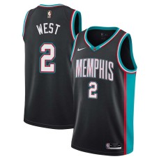 Memphis Grizzlies #2 Doug West Jersey -Black Throwback