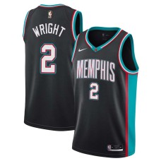 Memphis Grizzlies #2 Delon Wright Jersey -Black Throwback