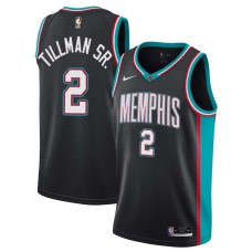 Memphis Grizzlies #2 Xavier Tillman Sr Jersey -Black Throwback