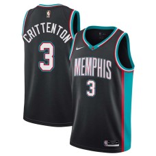 Memphis Grizzlies #3 Javaris Crittenton Jersey -Black Throwback