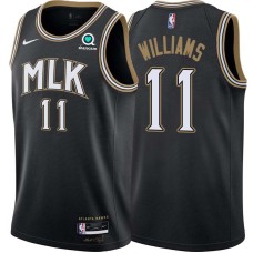 Atlanta Hawks #11 Milt Williams Jersey -Black 2020-21 City