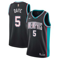 Memphis Grizzlies #5 Austin Daye Jersey -Black Throwback