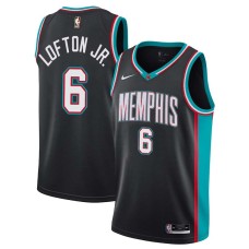 Memphis Grizzlies #6 Kenneth Lofton Jr Jersey -Black Throwback