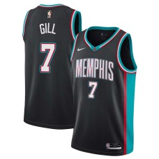 Memphis Grizzlies #7 Eddie Gill Jersey -Black Throwback