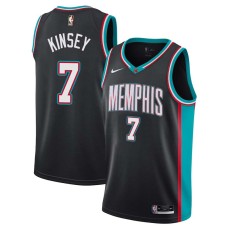 Memphis Grizzlies #7 Tarence Kinsey Jersey -Black Throwback