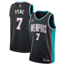 Memphis Grizzlies #7 Leon Powe Jersey -Black Throwback