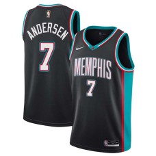 Memphis Grizzlies #7 Chris Andersen Jersey -Black Throwback