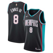 Memphis Grizzlies #8 James Ennis III Jersey -Black Throwback