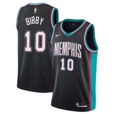 Memphis Grizzlies #10 Mike Bibby Jersey -Black Throwback