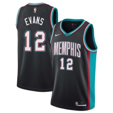 Memphis Grizzlies #12 Tyreke Evans Jersey -Black Throwback