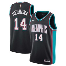 Memphis Grizzlies #14 Carl Herrera Jersey -Black Throwback