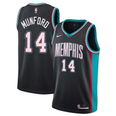 Memphis Grizzlies #14 Xavier Munford Jersey -Black Throwback