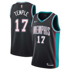 Memphis Grizzlies #17 Garrett Temple Jersey -Black Throwback