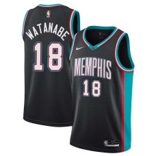 Memphis Grizzlies #18 Yuta Watanabe Jersey -Black Throwback