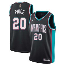 Memphis Grizzlies #20 Brent Price Jersey -Black Throwback