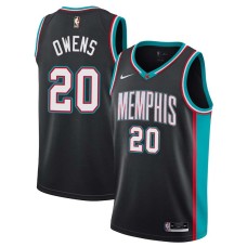 Memphis Grizzlies #20 Chris Owens Jersey -Black Throwback