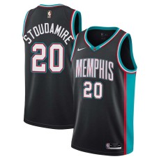 Memphis Grizzlies #20 Damon Stoudamire Jersey -Black Throwback