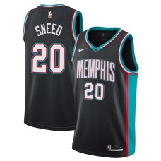 Memphis Grizzlies #20 Xavier Sneed Jersey -Black Throwback