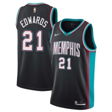 Memphis Grizzlies #21 Kevin Edwards Jersey -Black Throwback