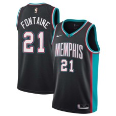 Memphis Grizzlies #21 Isaac Fontaine Jersey -Black Throwback