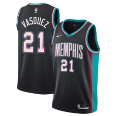 Memphis Grizzlies #21 Greivis Vasquez Jersey -Black Throwback