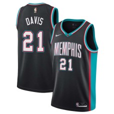 Memphis Grizzlies #21 Deyonta Davis Jersey -Black Throwback