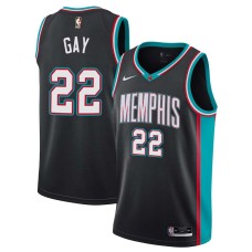 Memphis Grizzlies #22 Rudy Gay Jersey -Black Throwback