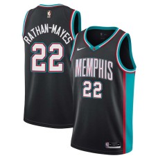 Memphis Grizzlies #22 Xavier Rathan-Mayes Jersey -Black Throwback