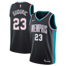 Memphis Grizzlies #23 Marko Guduric Jersey -Black Throwback