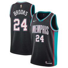 Memphis Grizzlies #24 Dillon Brooks Jersey -Black Throwback